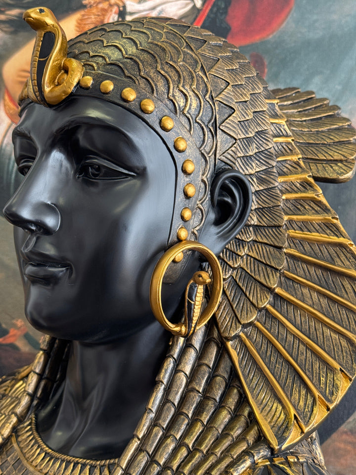 Kleopatra Büste – Königin von Aegypten (Schwarz und Gold)