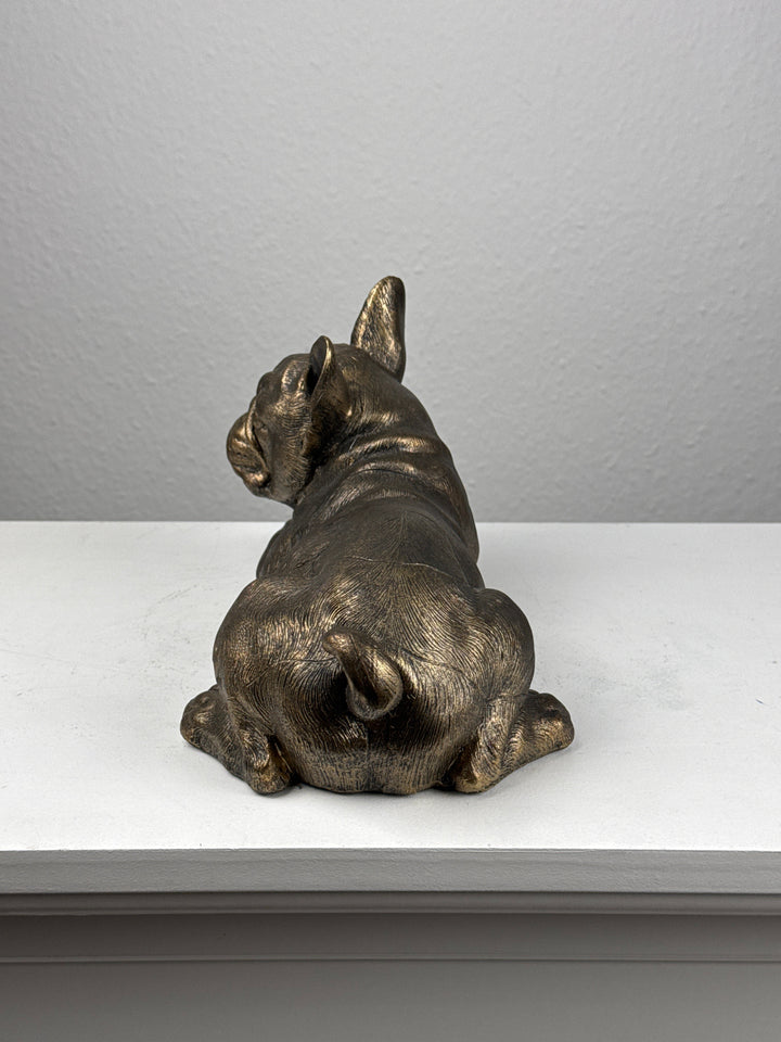 Liegende Bulldogge Statue (Bronzefinish Skulptur)