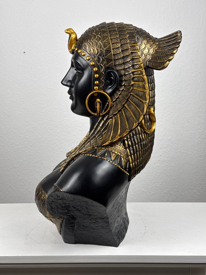 Kleopatra Büste – Königin von Aegypten (Schwarz und Gold)