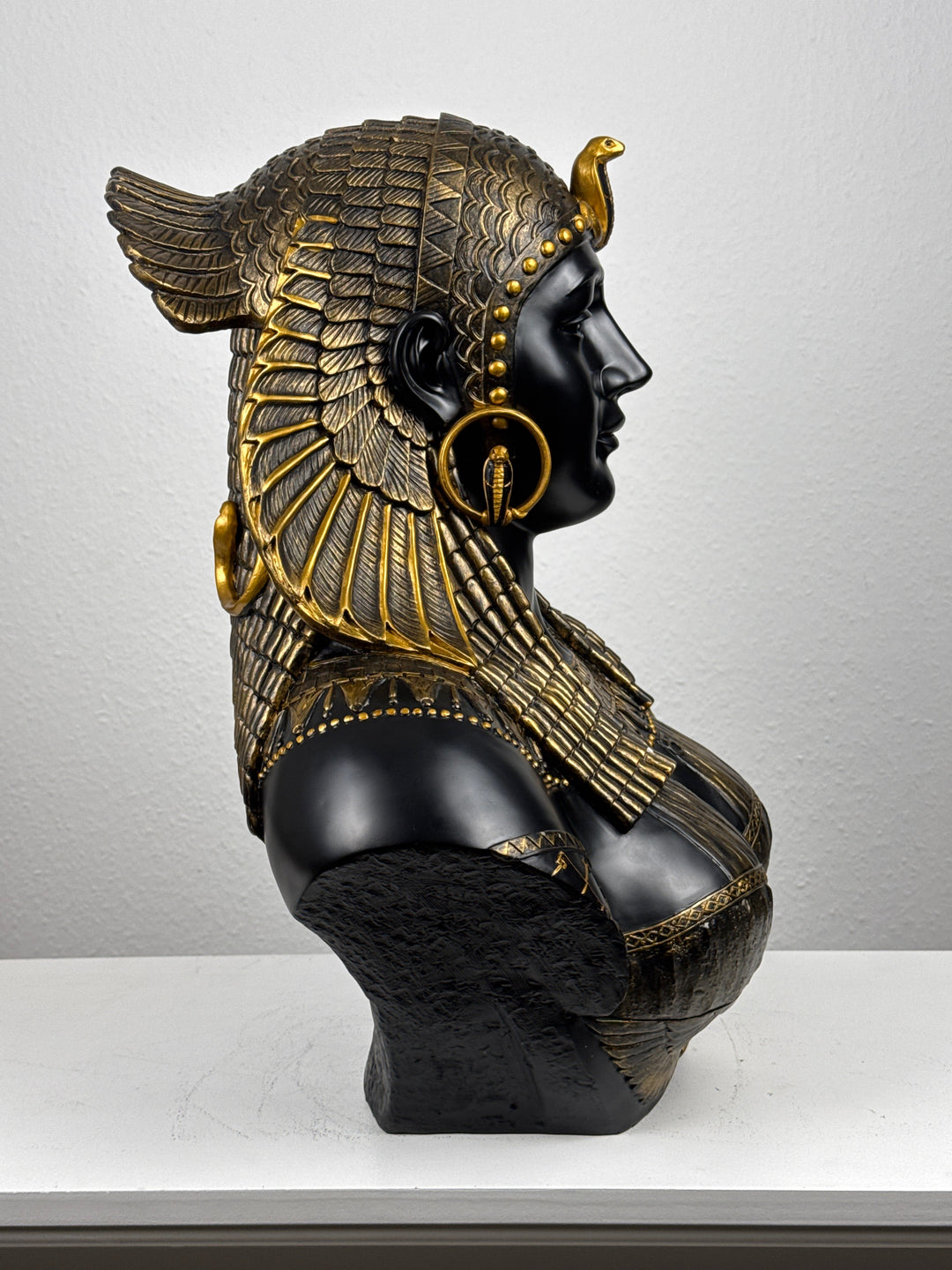 Kleopatra Büste – Königin von Aegypten (Schwarz und Gold)