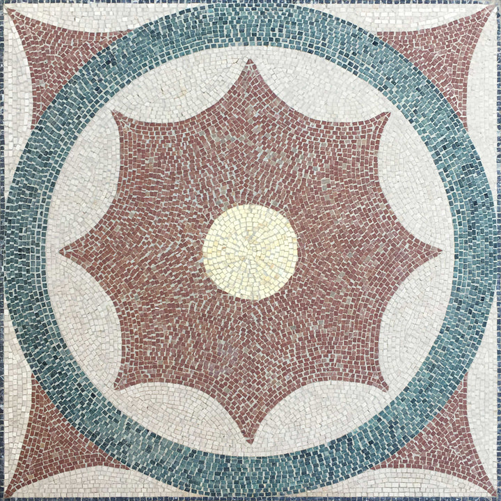 Geometrisches Boden Marmor-Mosaik