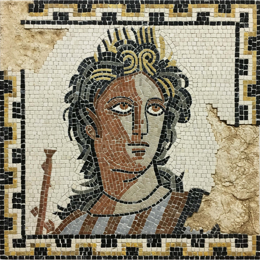 Euterpe – Muse der Musik Unvollständig Marmor-Mosaik