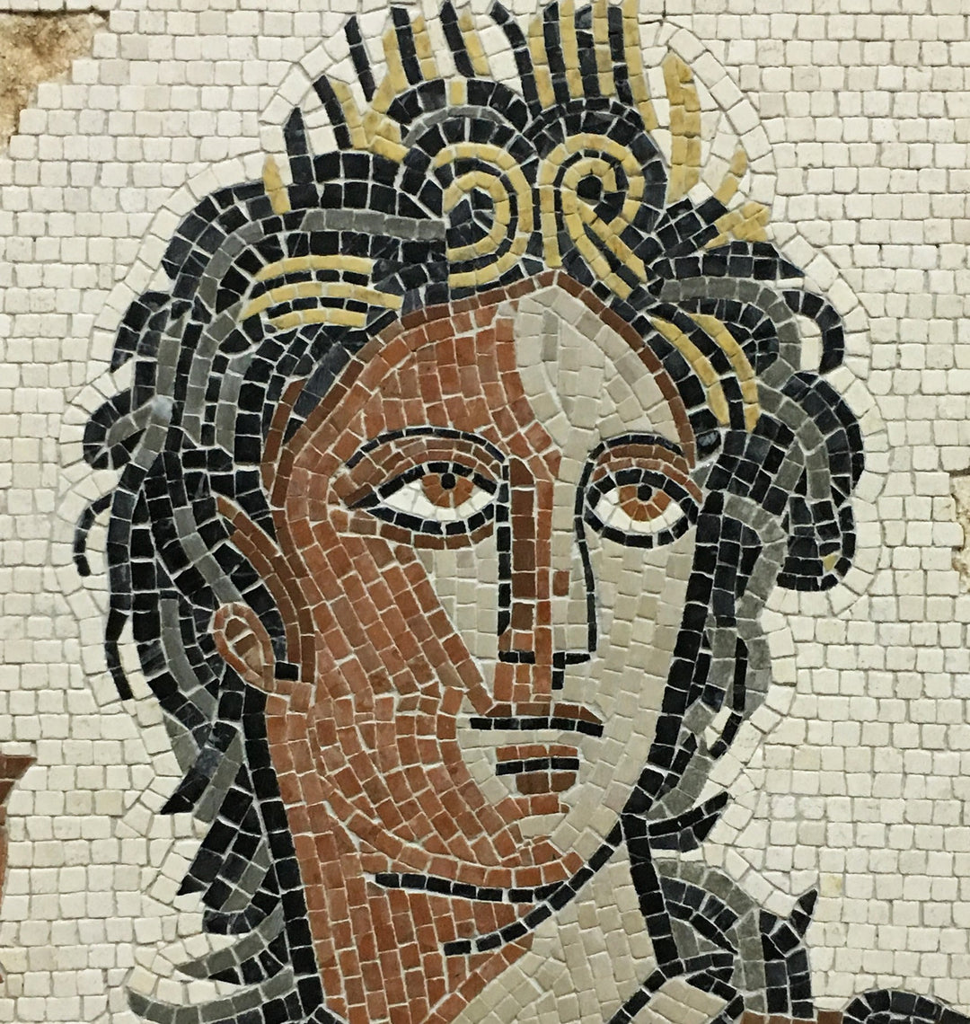 Euterpe – Muse der Musik Unvollständig Marmor-Mosaik