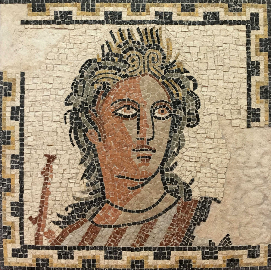 Euterpe – Muse der Musik Unvollständig Marmor-Mosaik