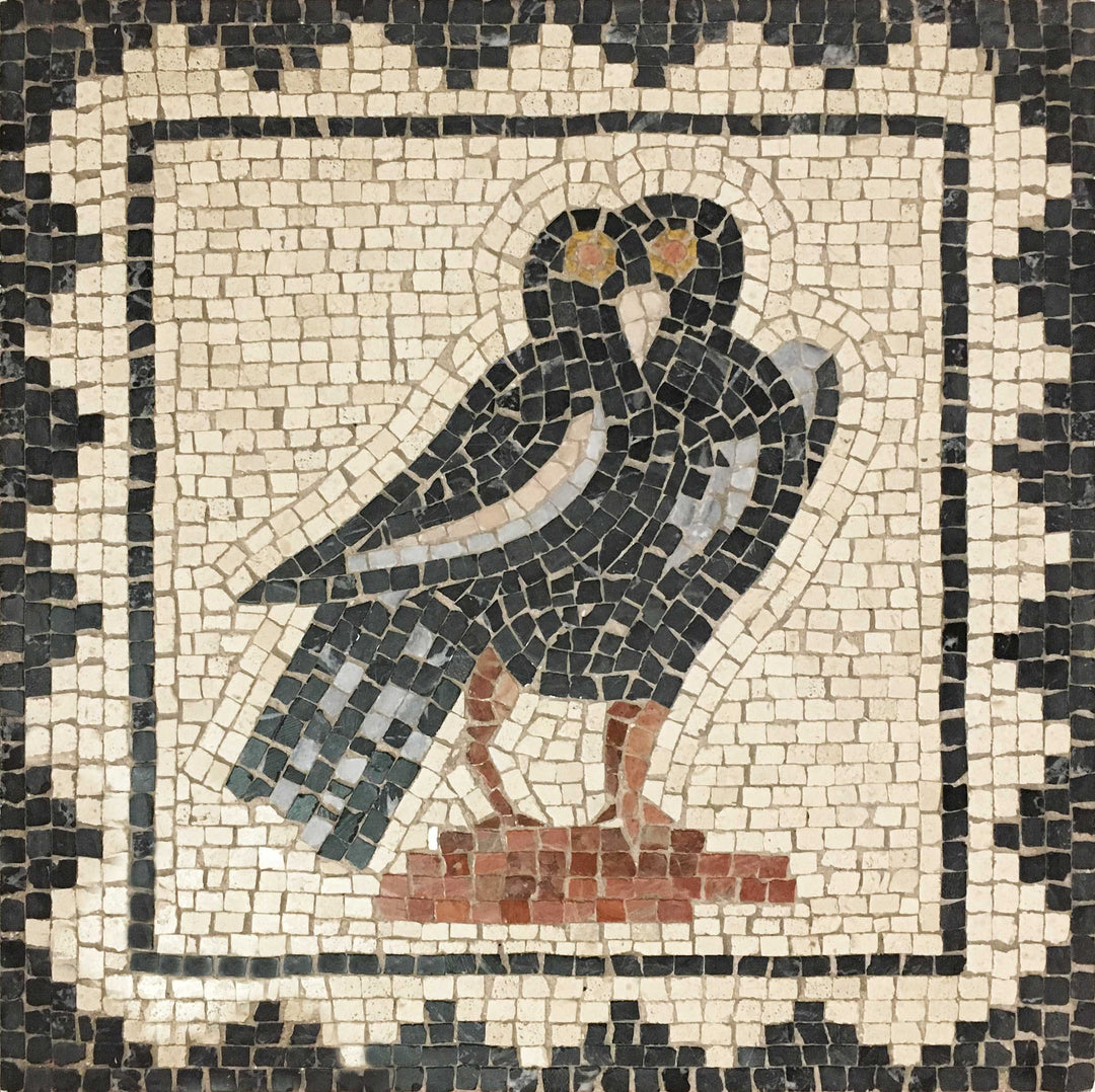 Vogel aus dem Haus der Vögel Marmor-Mosaik