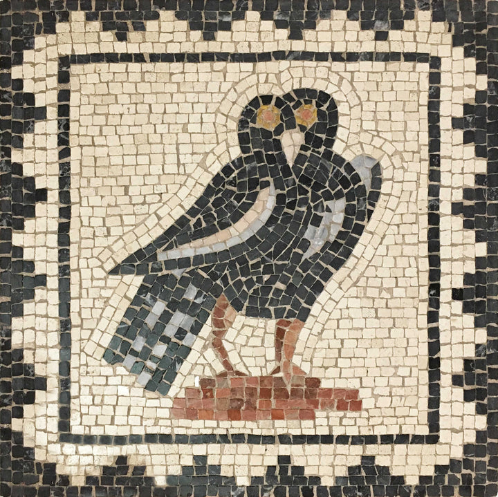Vogel aus dem Haus der Vögel Marmor-Mosaik