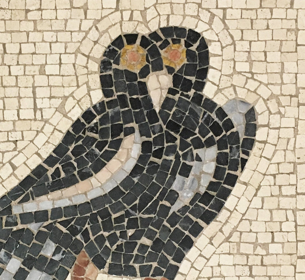 Vogel aus dem Haus der Vögel Marmor-Mosaik