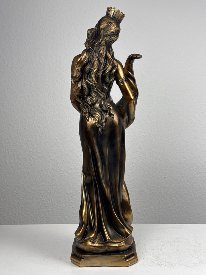 Lady Fortuna Statue – Griechische Göttin des Glücks (Groß, Patinierte Bronzefigur)