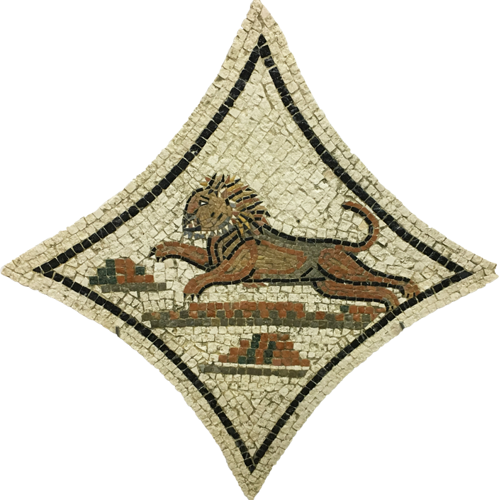 Löwe Marmor-Mosaik (Fragment)