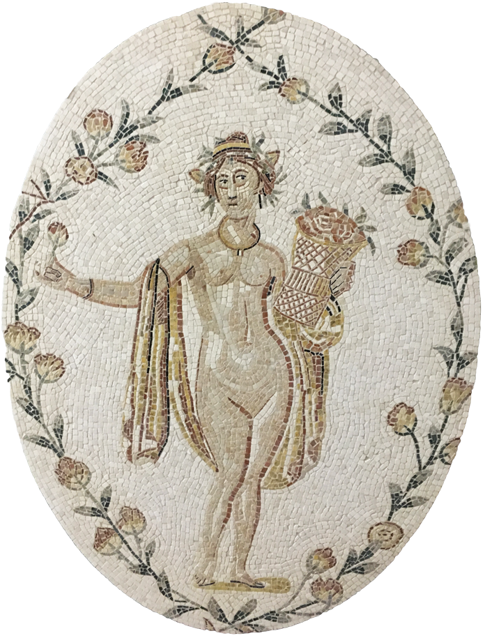 Göttin des Frühlings Marmor-Mosaik