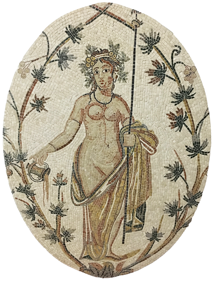 Göttin des Herbstes Marmor-Mosaik