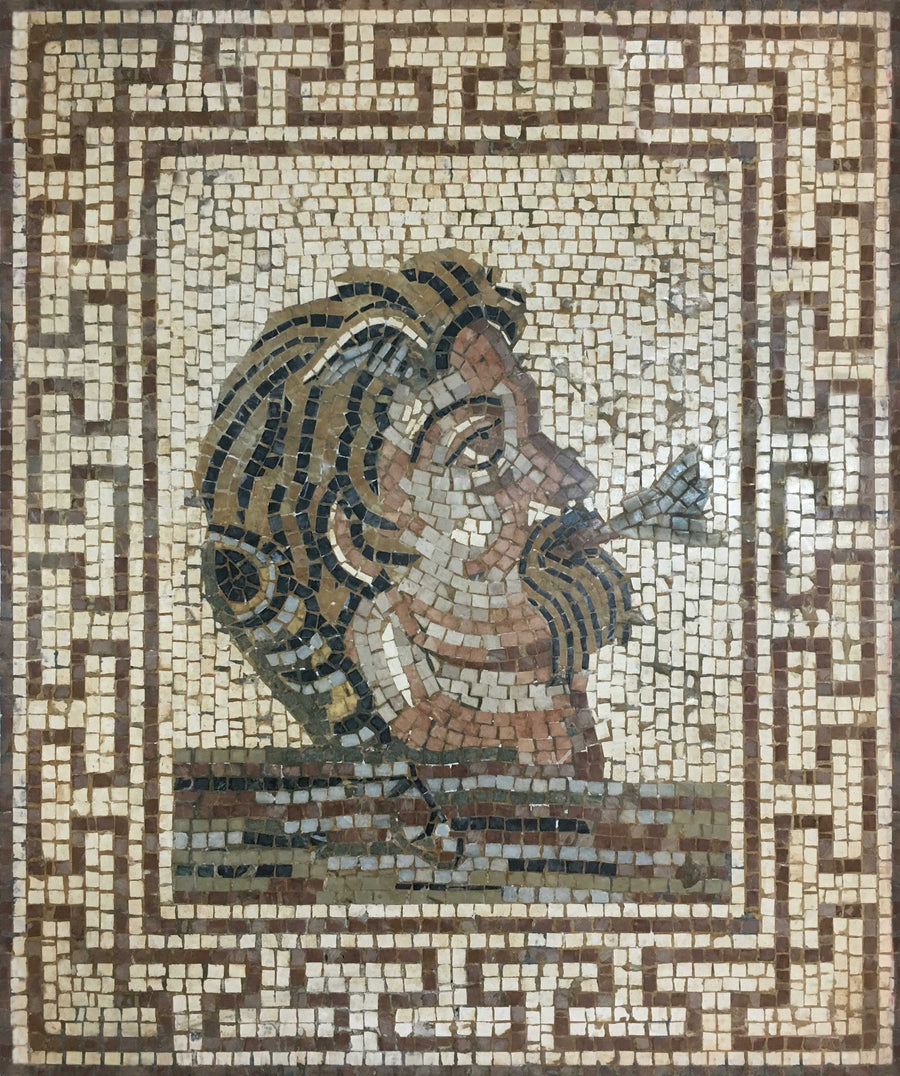 Windgott Marmor-Mosaik