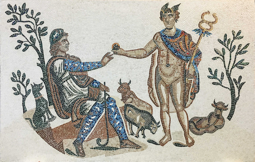 Das Urteil des Paris Marmor-Mosaik (Fragment)