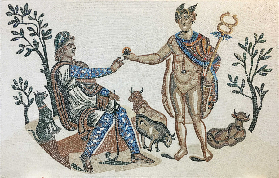Das Urteil des Paris Marmor-Mosaik (Fragment)