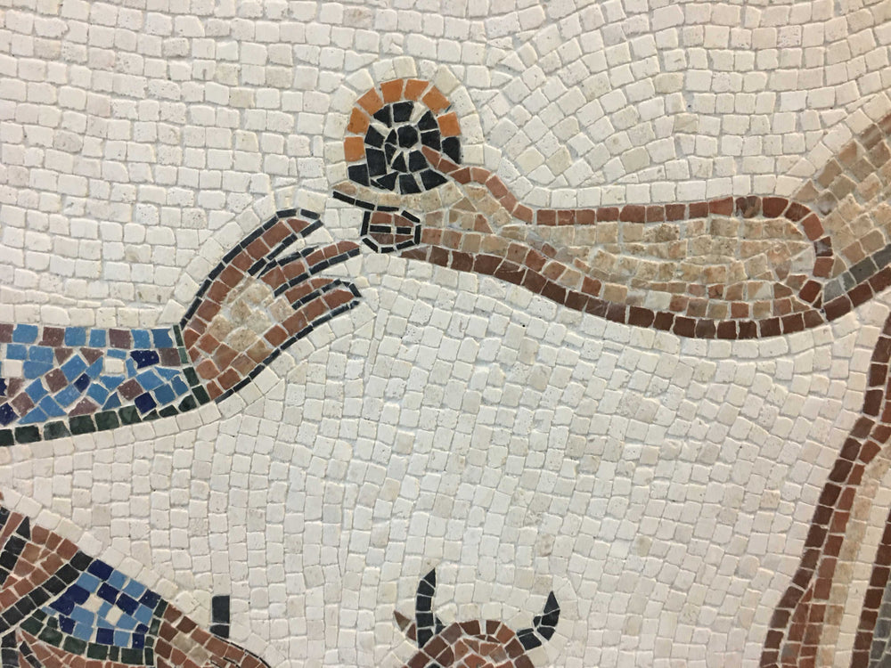 Das Urteil des Paris Marmor-Mosaik (Fragment)