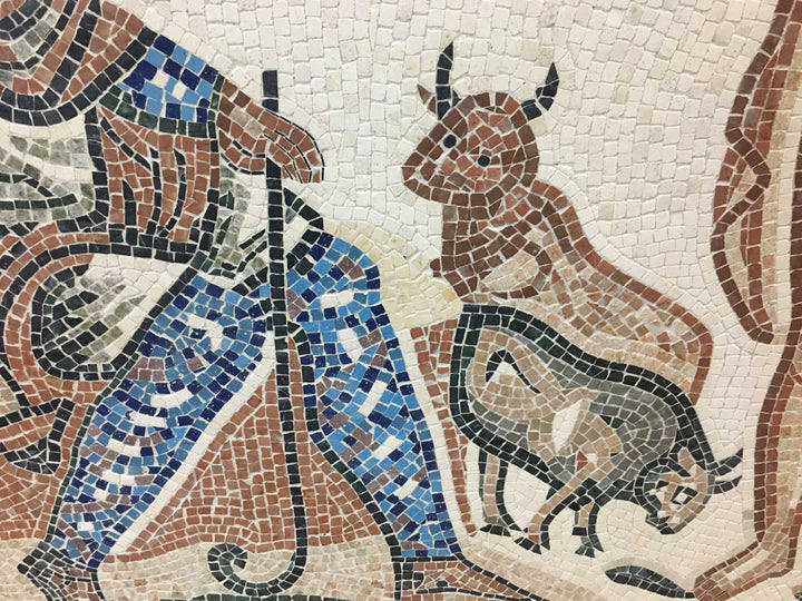 Das Urteil des Paris Marmor-Mosaik (Fragment)