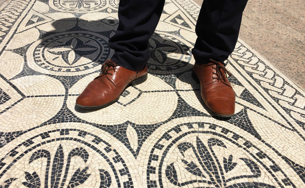 Geometrischer Teppich Marmor-Mosaik