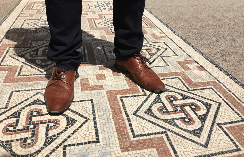 Geometrischer Teppich Marmor-Mosaik