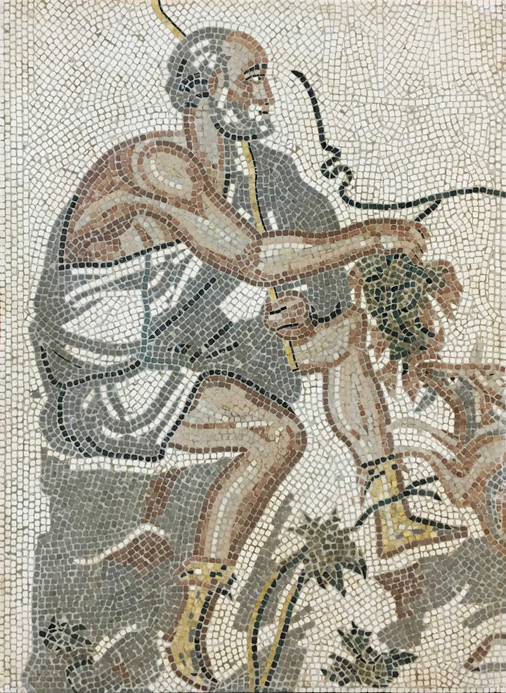 Schäfer aus dem Geschenk des Weins Marmor-Mosaik