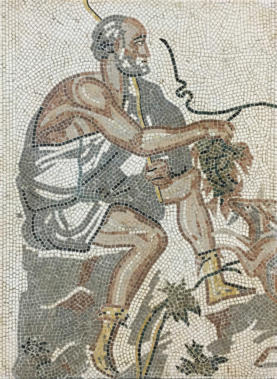 Schäfer aus dem Geschenk des Weins Marmor-Mosaik