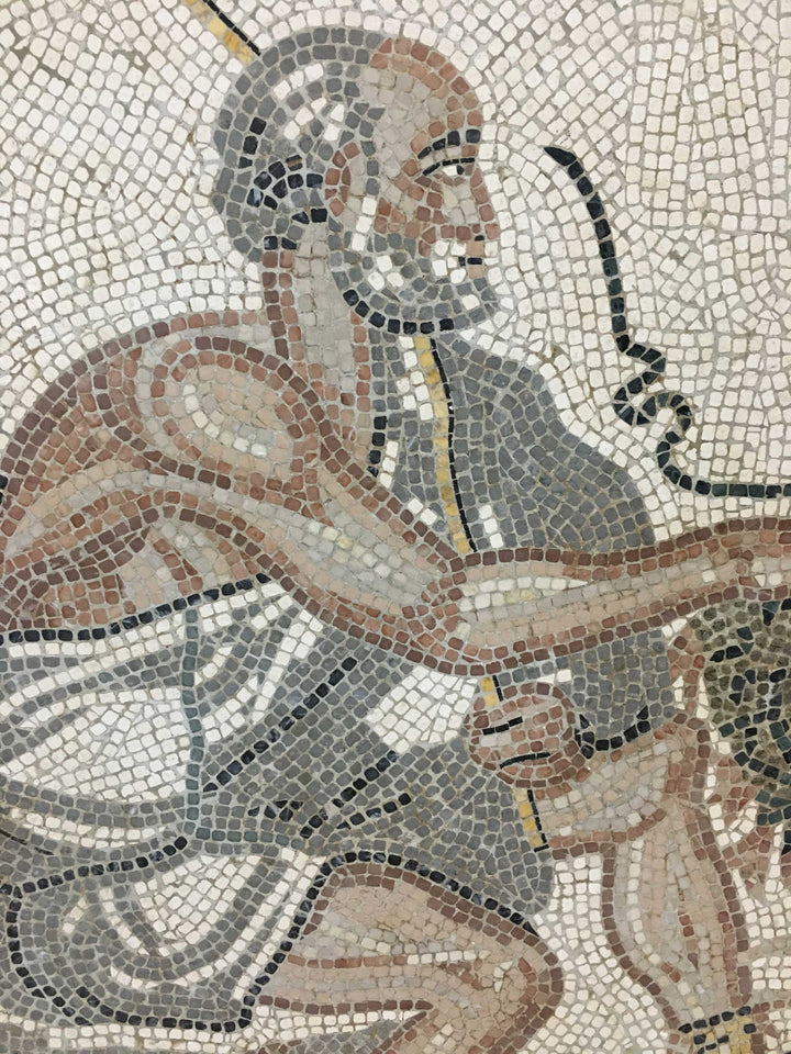Schäfer aus dem Geschenk des Weins Marmor-Mosaik
