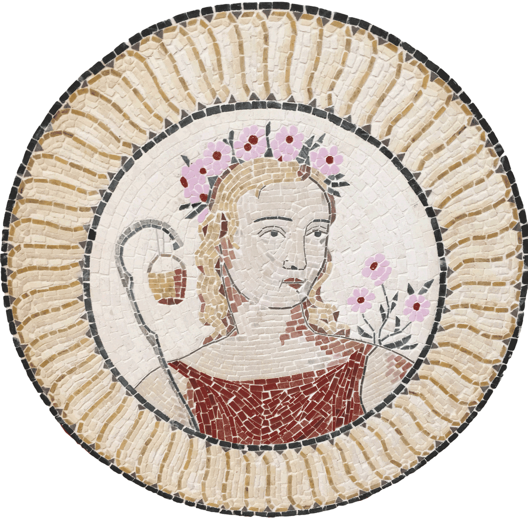 Frühlingsmotiv Marmor-Mosaik
