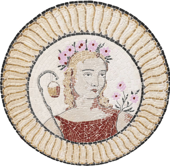 Frühlingsmotiv Marmor-Mosaik