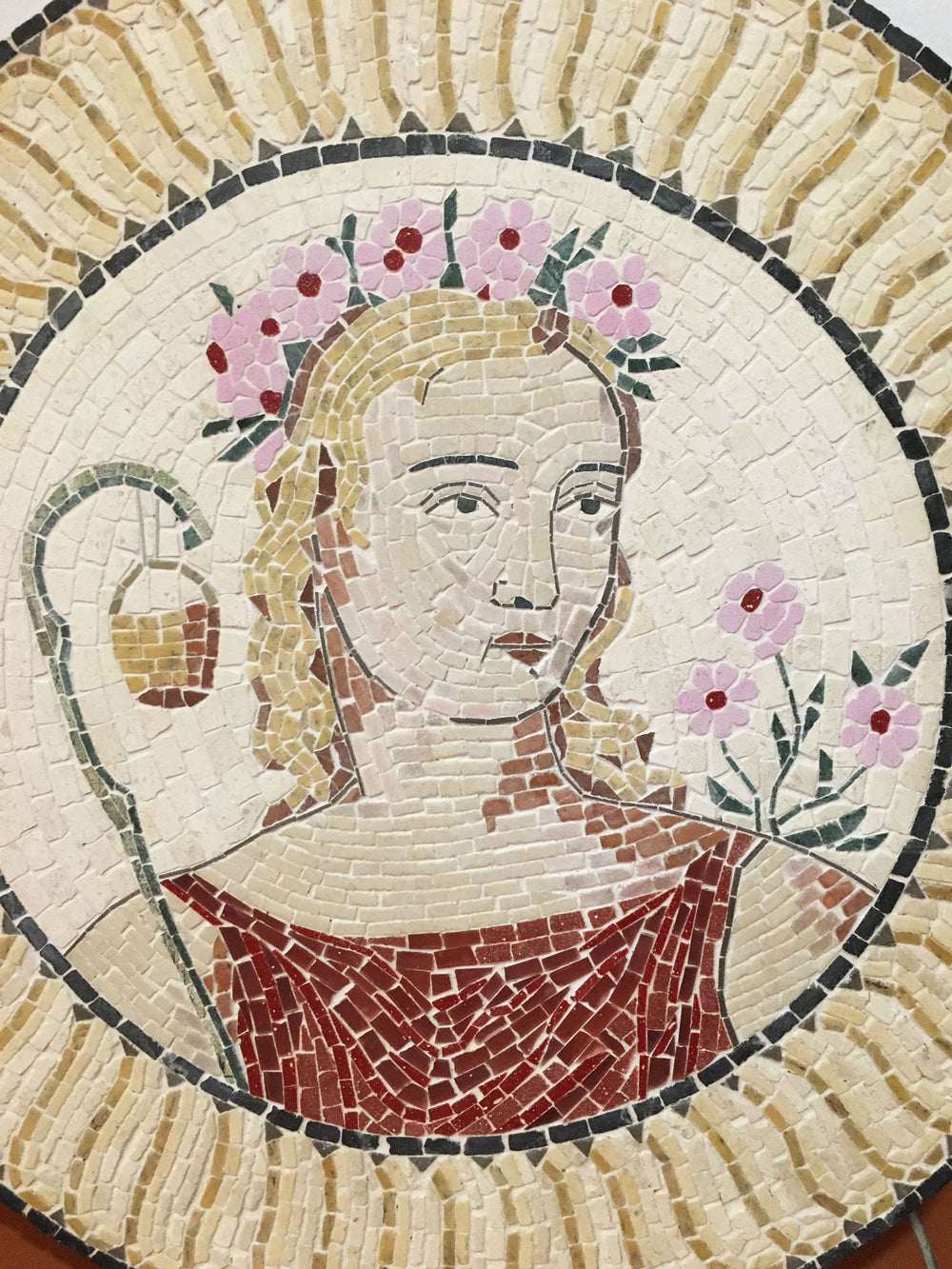Frühlingsmotiv Marmor-Mosaik