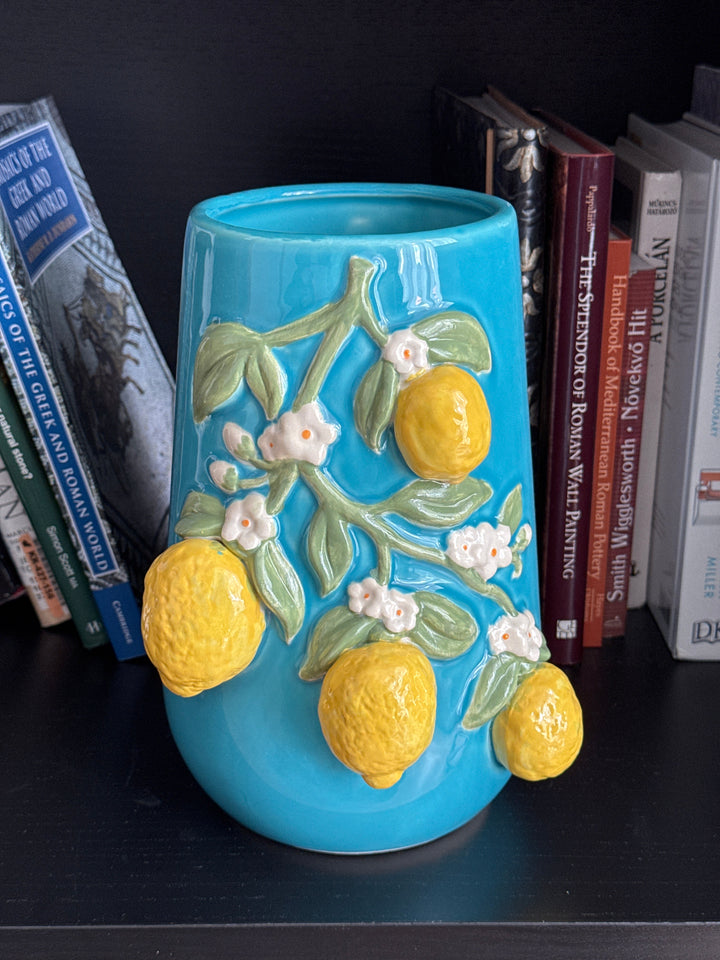 Zitronenblüten Vase (Italienische Keramik)