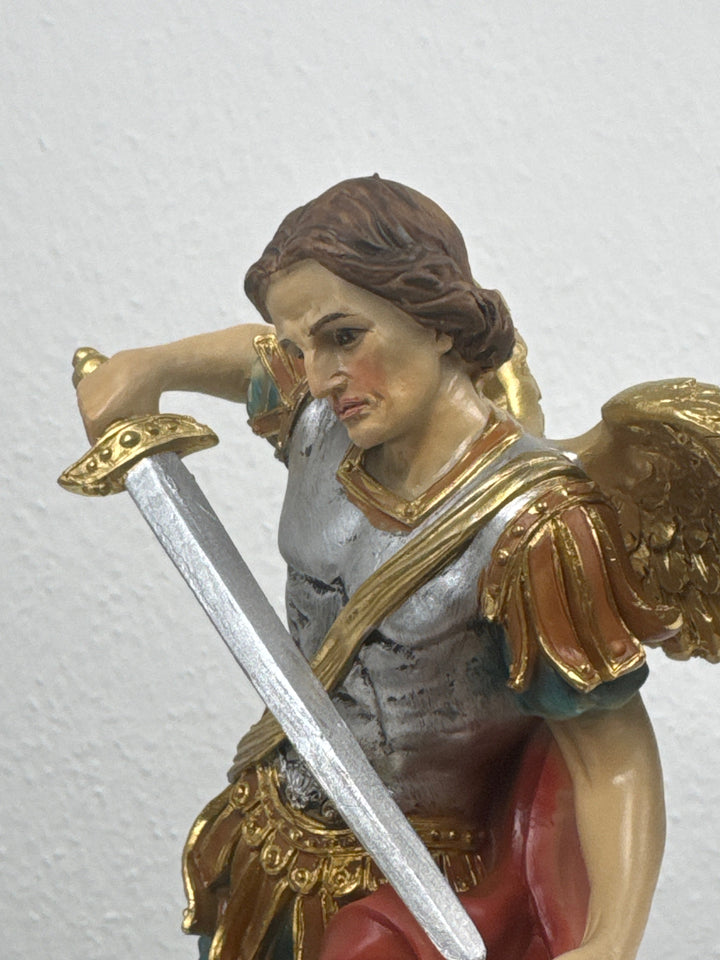 Erzengel Michael Skulptur (Handbemalte Statue)
