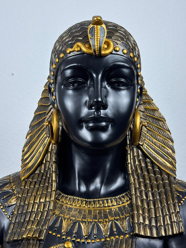 Kleopatra Büste – Königin von Aegypten (Schwarz und Gold)