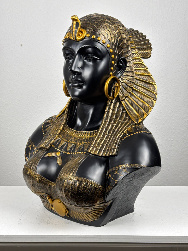 Kleopatra Büste – Königin von Aegypten (Schwarz und Gold)