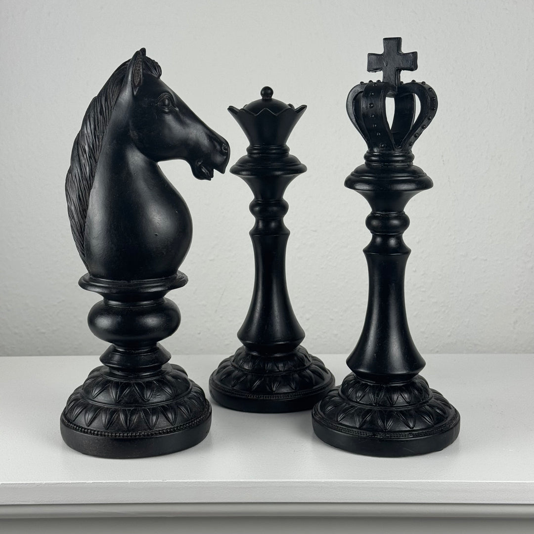 Schachfiguren Set (3-teilig, Kunstharz)