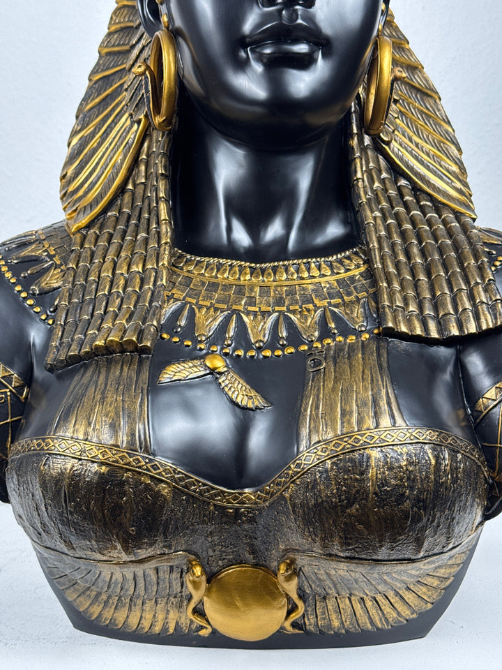 Kleopatra Büste – Königin von Aegypten (Schwarz und Gold)