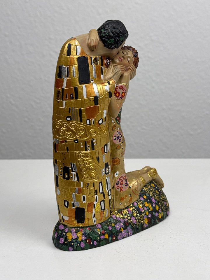 Liebes Skulptur – Der Kuss von Klimt (Liebespaar Statue)