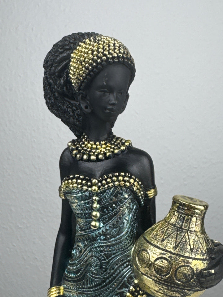 Afrikanische Frau Statue – Wasserträgerin Skulptur