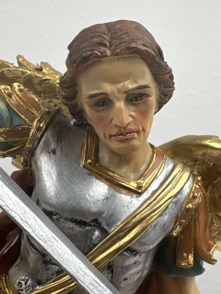 Erzengel Michael Skulptur (Handbemalte Statue)