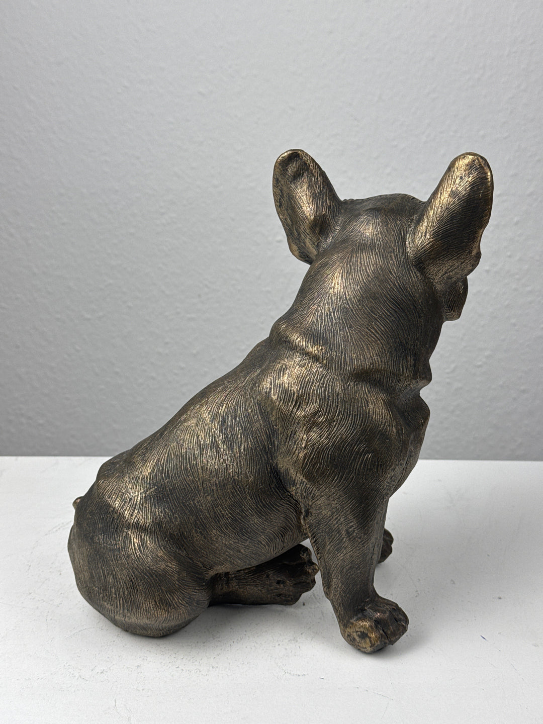 Sitzende Bulldogge Statue (Bronzefinish Skulptur)