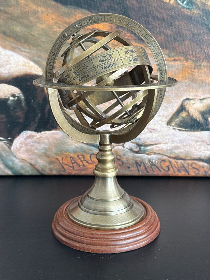 Grosse Armillarsphäre (Messing Skulptur)