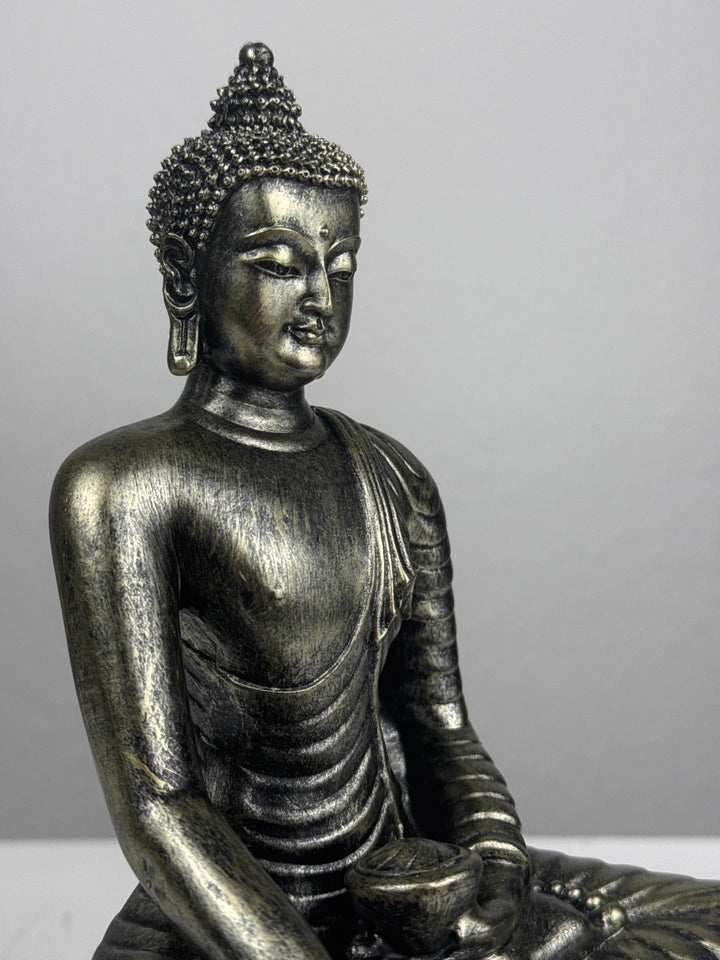 Meditierender Buddha Statue (Bronzefinish Skulptur)