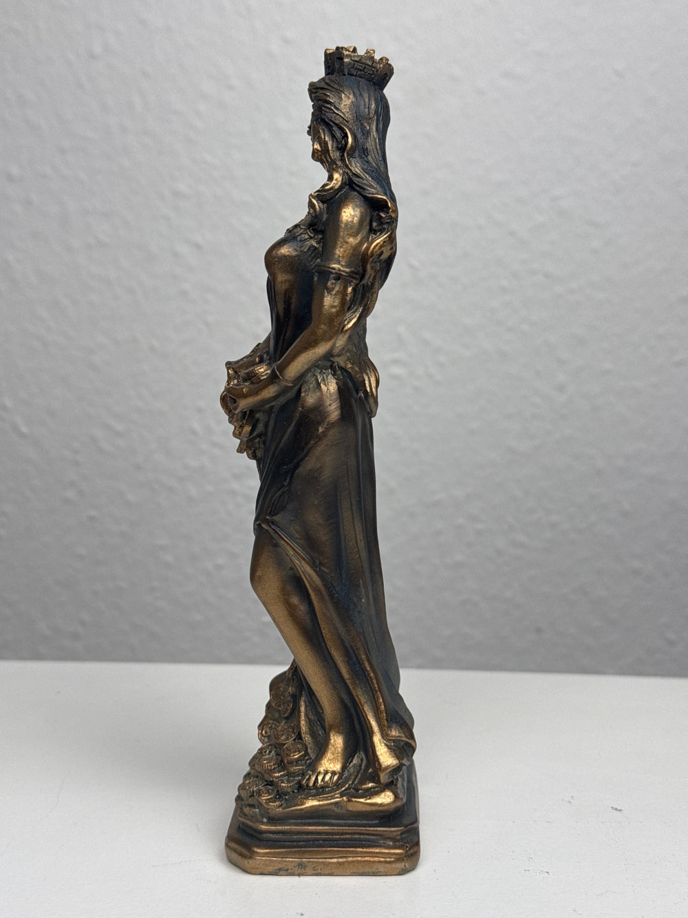 Fortuna Skulptur – Göttin des Glücks und Reichtums (Klein, Patinierte Bronzefigur)