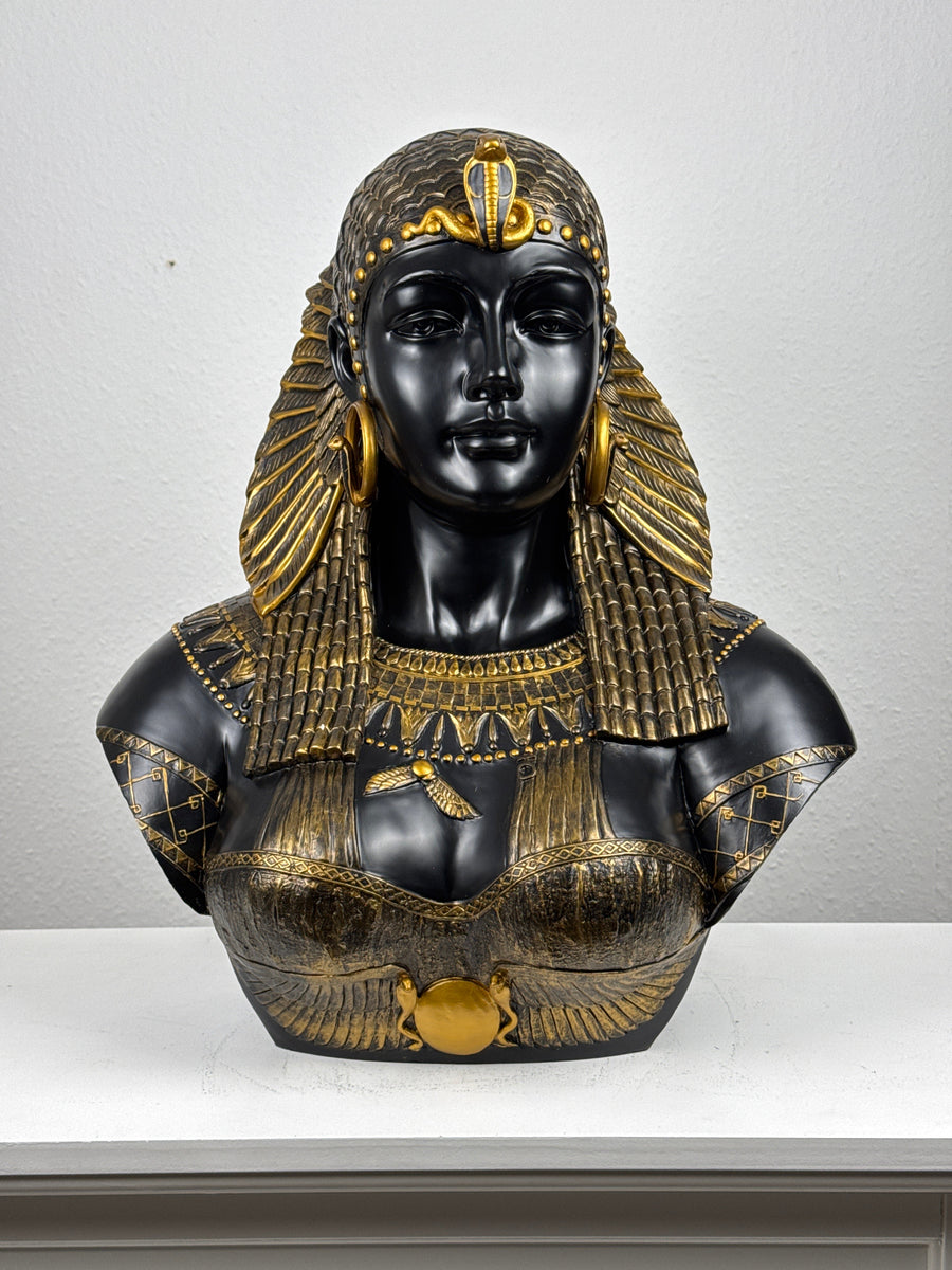 Kleopatra Büste – Königin von Aegypten (Schwarz und Gold)