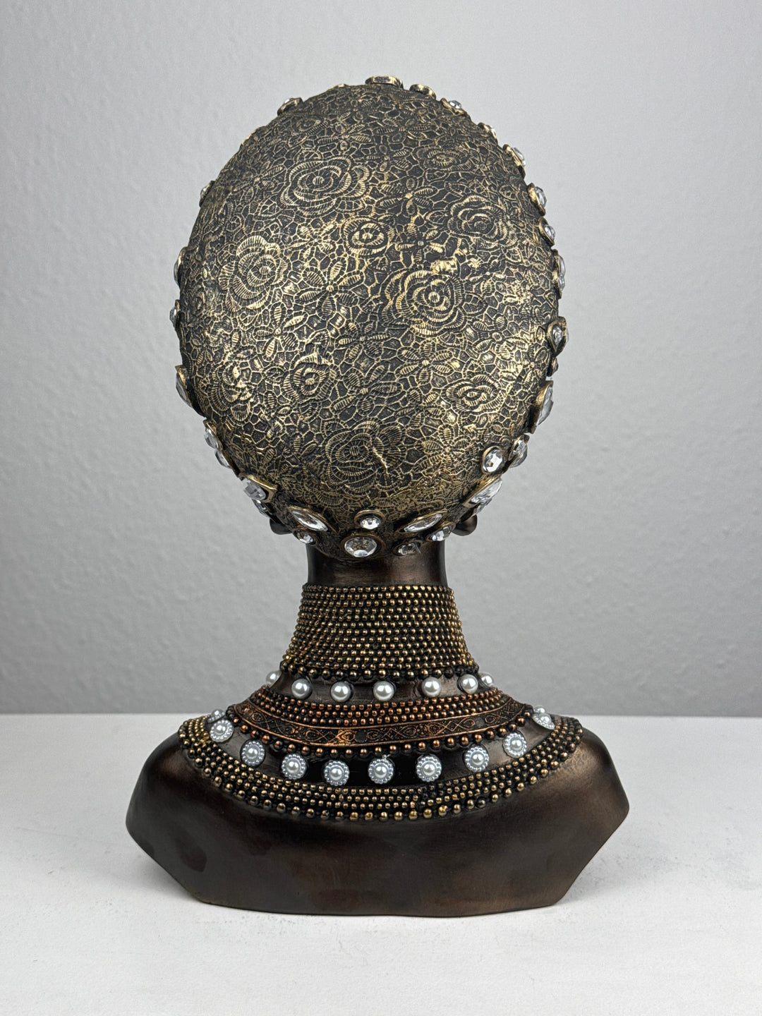 Majestätische Afrikanische Königin Büste (Bronzefinish)