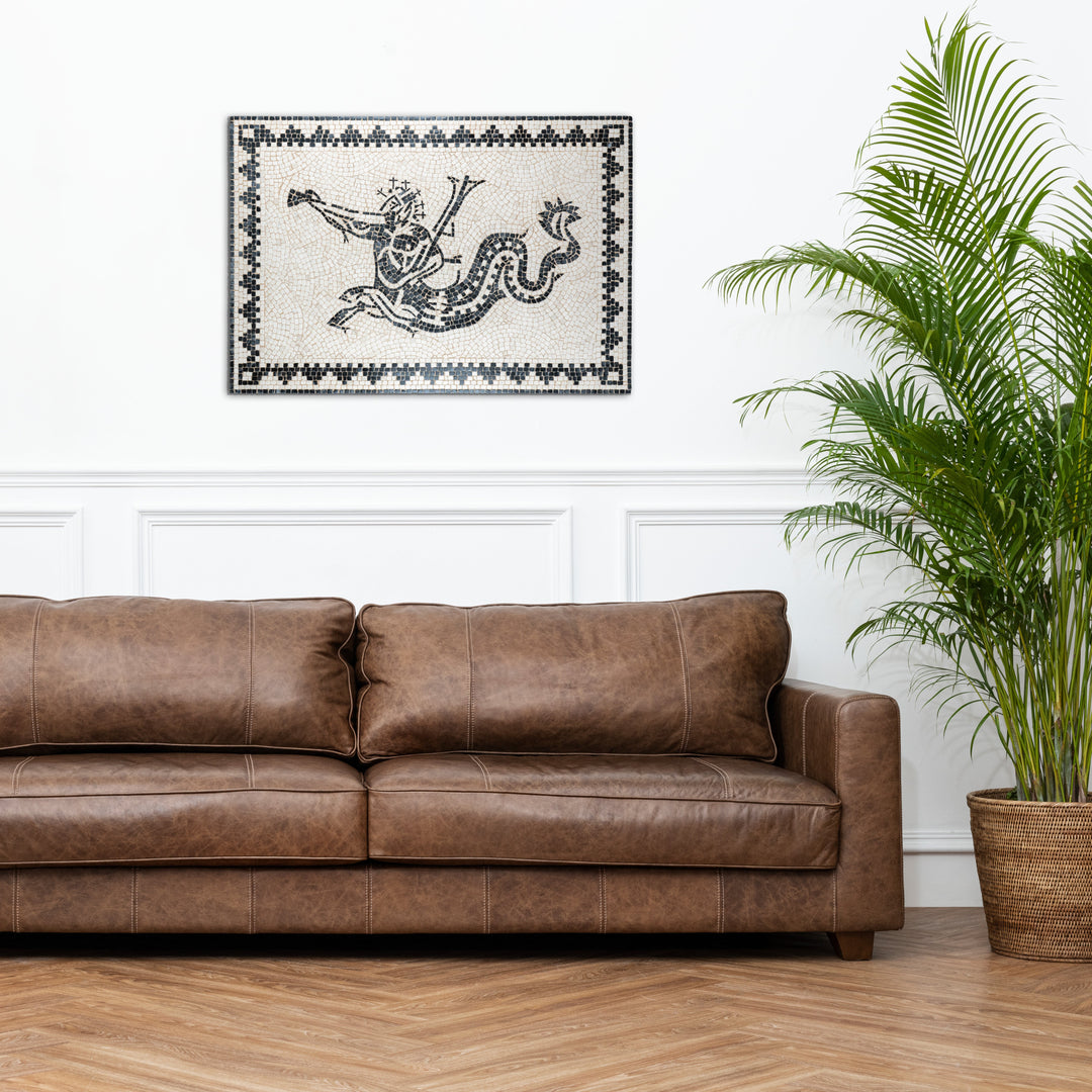 Meereskentaur (Ichthyokentaur) Marmor-Mosaik