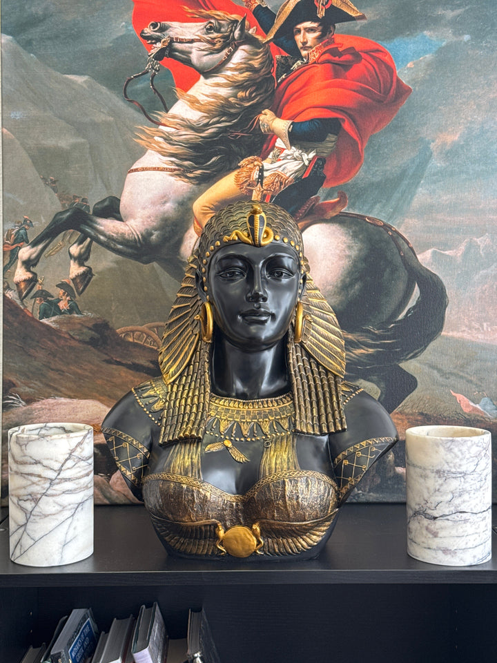 Kleopatra Büste – Königin von Aegypten (Schwarz und Gold)
