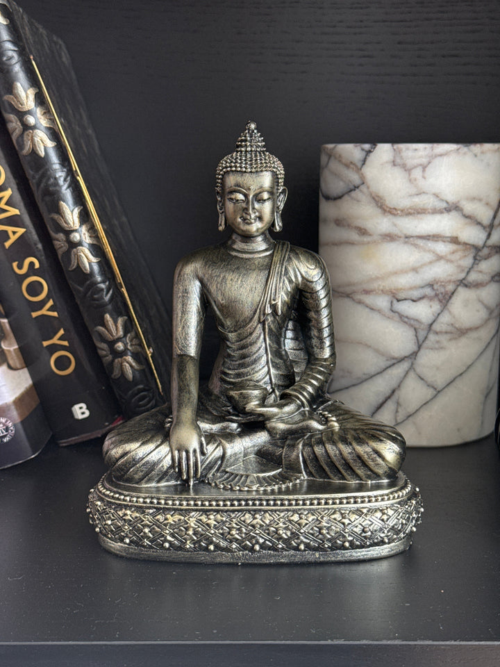 Meditierender Buddha Statue (Bronzefinish Skulptur)