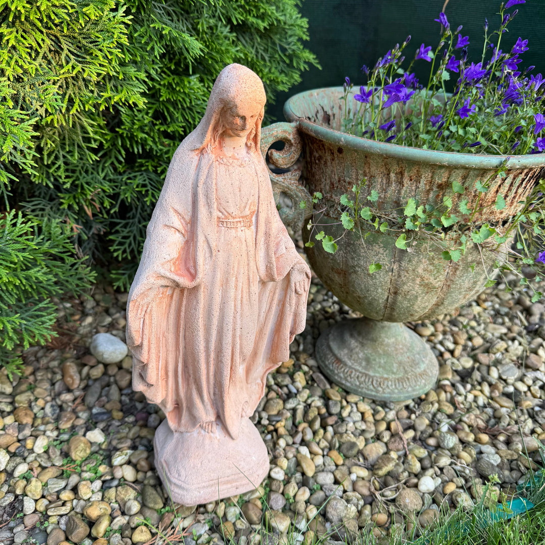 Gartenstatue Jungfrau Maria Terrakotta (Klein)