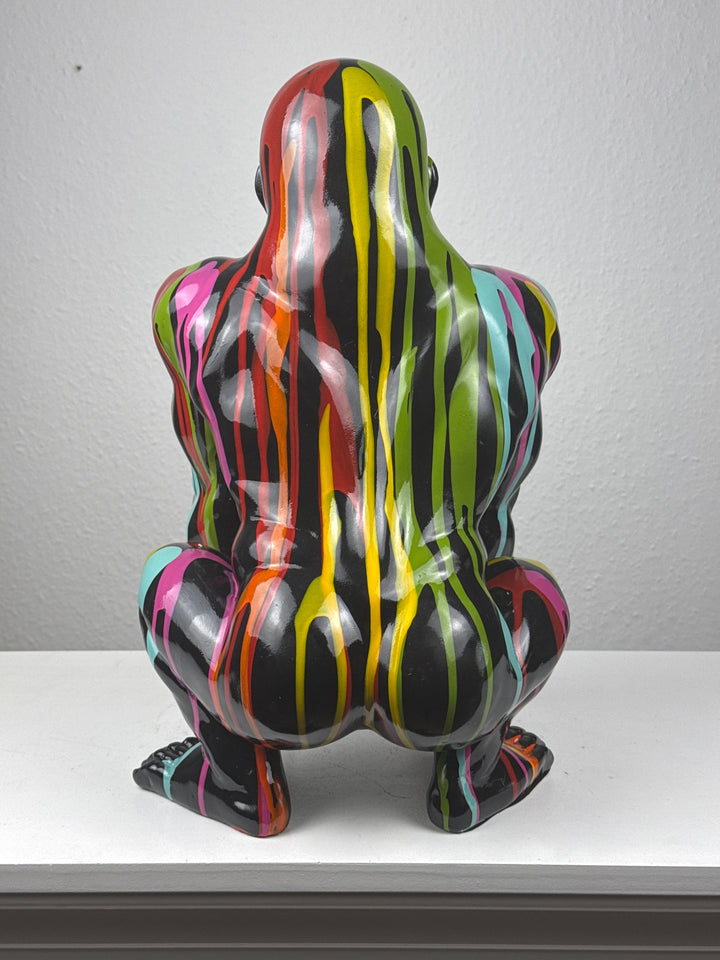 Gorilla Pop Art Statue (Moderne Spritzoptik)