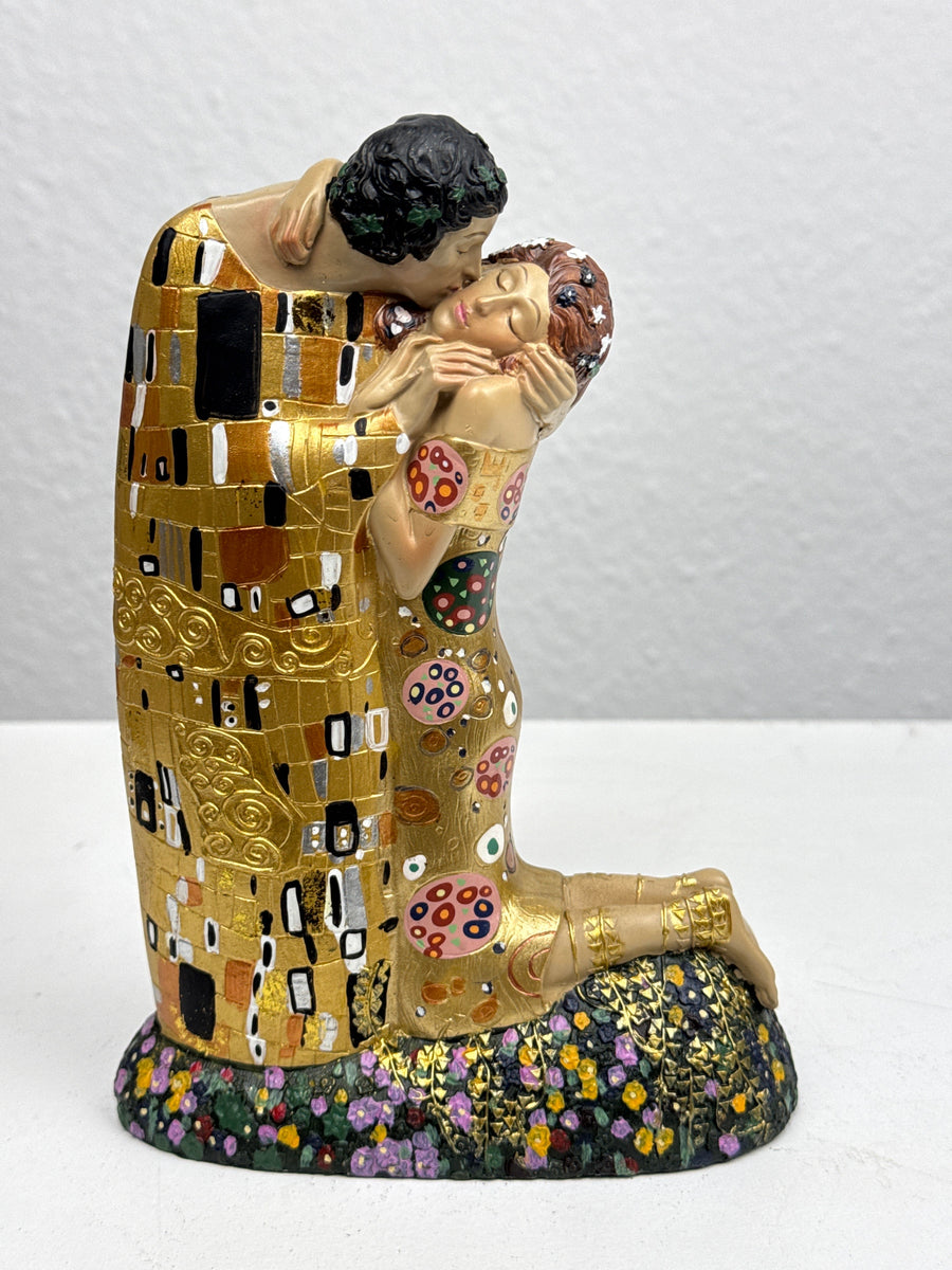 Liebes Skulptur – Der Kuss von Klimt (Liebespaar Statue)