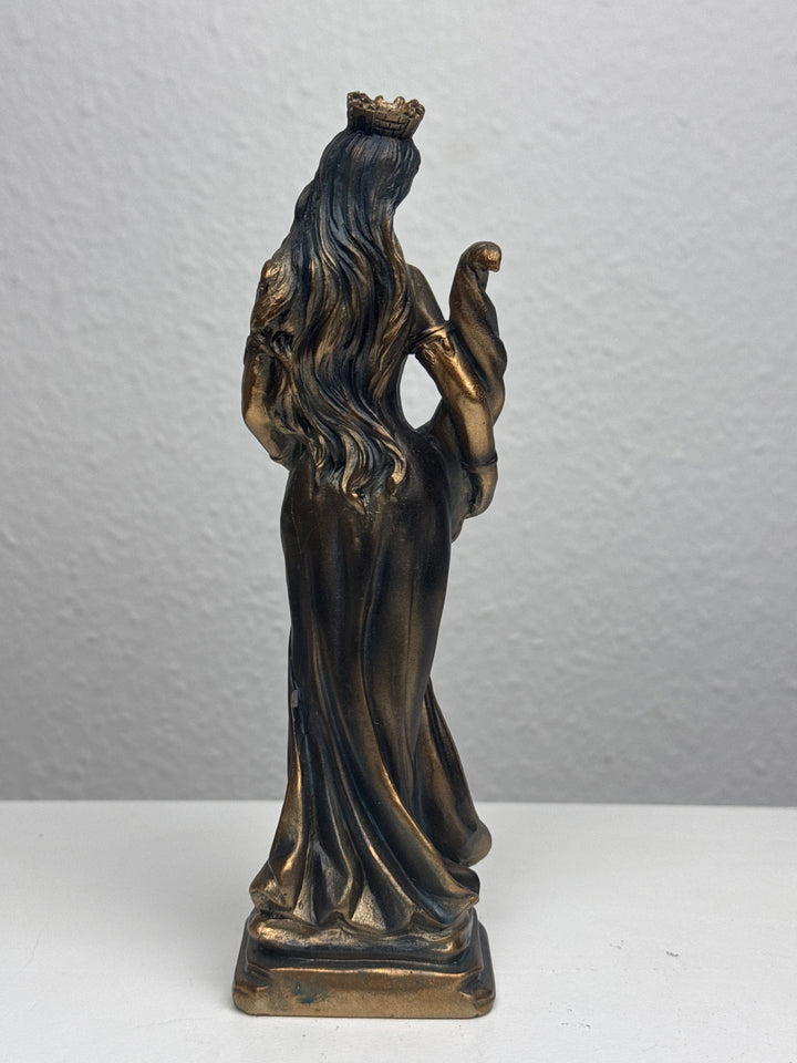 Fortuna Skulptur – Göttin des Glücks und Reichtums (Klein, Patinierte Bronzefigur)